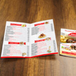 Impresión menús personalizados díptico imprenta USA
