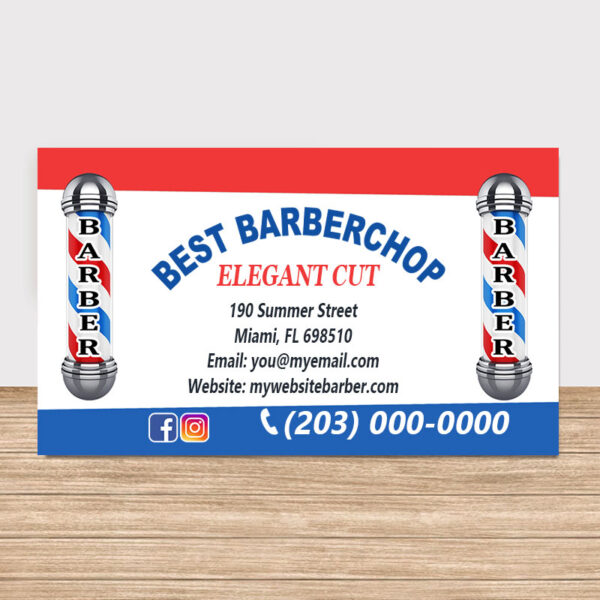 Barbershop tarjetas de negocio plantillas