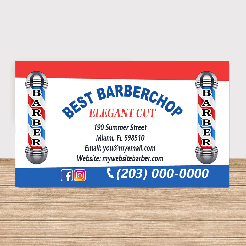 Barbershop tarjetas de negocio plantillas