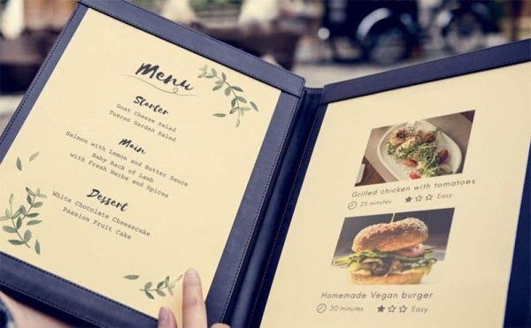 Impresión online menu cover restaurantes