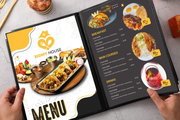 Menu restaurant impresión NJ USA