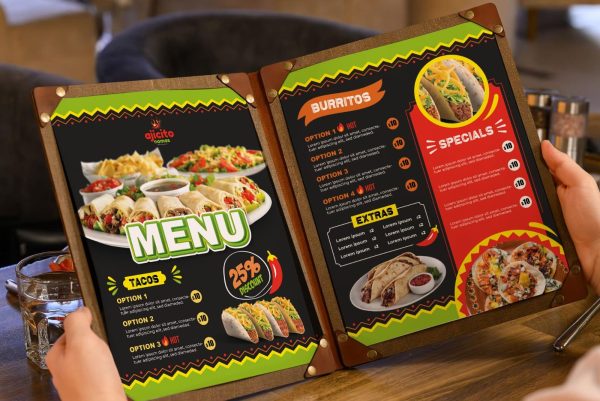 NJ USA Menu restaurant impresión