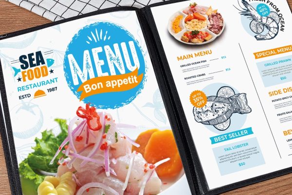 impresión Menú restaurantes NJ USA